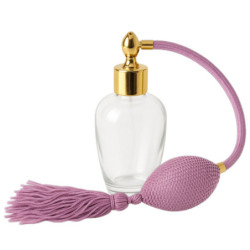 "PRETTY" parfümszóró, gömbölyű formájú üveg * hosszú pumpával, 100 ml