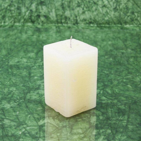 Vanília illatú gyertya * hasáb - rusztikus 6 cm
