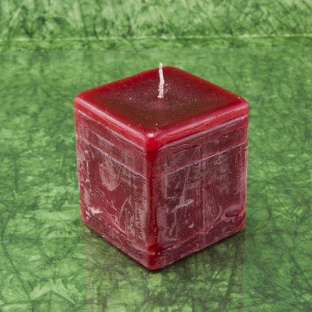 Bon-bon illatú gyertya * kocka - rusztikus 6 cm