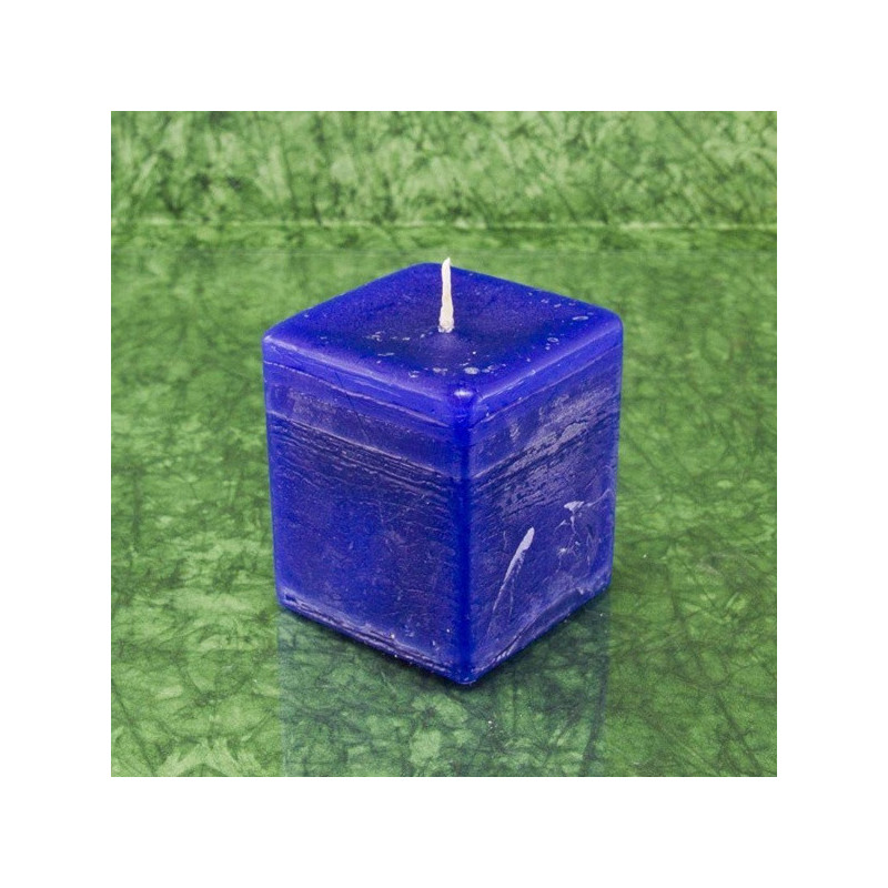 Virágálom illatú gyertya * kocka - rusztikus 6 cm