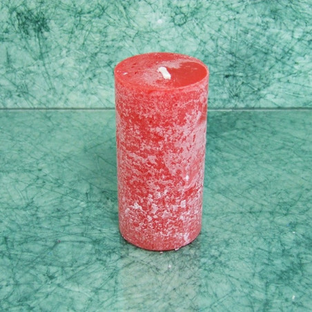 Rózsa illatú gyertya * henger - rusztikus 10 cm