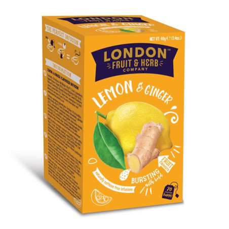 LONDON gyümölcstea * CITROM GYÖMBÉRREL
