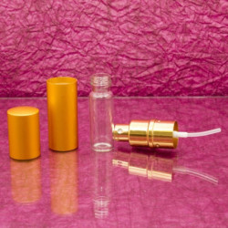 Arany kozmetikai tükör + METAL GOLD, arany színű 10 ml-es utántölthető parfümszóró szettben