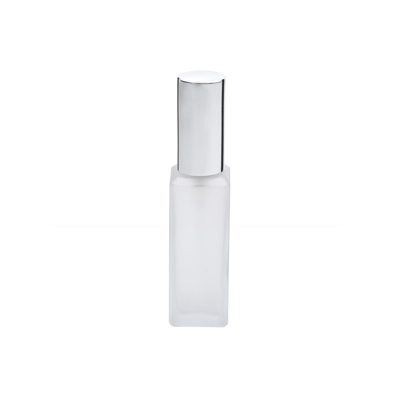 "FAIRY" parfümszóró * matt üveg * opál * ezüst színű, fém szórófejjel és kupakkal, 30 ml