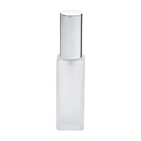 "FAIRY" parfümszóró * matt üveg * opál * ezüst színű, fém szórófejjel és kupakkal, 30 ml