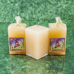 Mogyoró illatú gyertya * hasáb - rusztikus 6 cm