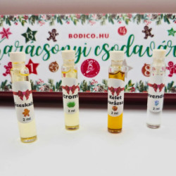 Karácsonyi csodavárás aromaterápiás illóolaj adventi naptár, 24 db különböző 2ml-es illóolaj-fiolával