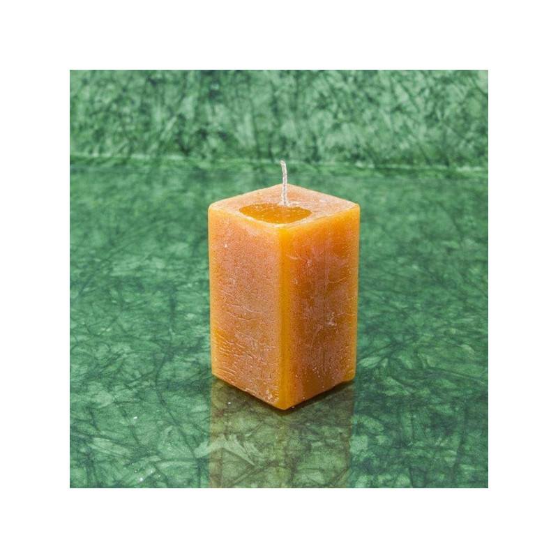 Narancs illatú gyertya * hasáb - rusztikus 6 cm