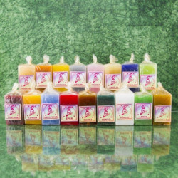 Narancs illatú gyertya * hasáb - rusztikus 6 cm