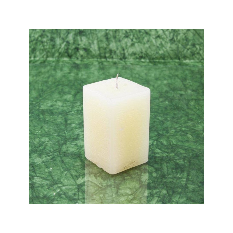 Vanília illatú gyertya * hasáb - rusztikus 6 cm