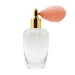 "PRETTY" parfümszóró, gömbölyű formájú üveg * rövid pumpával, 100 ml