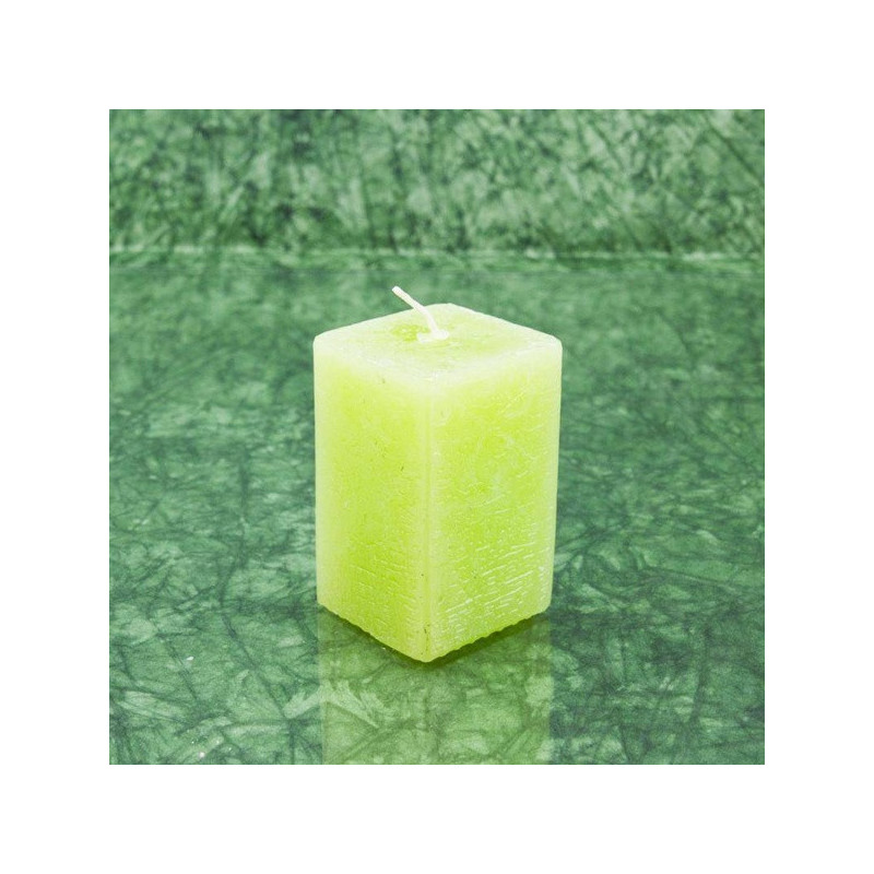 Zöldalma illatú gyertya * hasáb - rusztikus 6 cm
