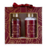 Kozmetikai ajándékcsomag * BODY LUXURY * díszdobozban fürdőszett, 2 db-os téli rózsa és ámbra * borostyán illattal
