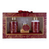 Kozmetikai ajándékcsomag * BODY LUXURY * díszdobozban fürdőszett, 3 db-os téli rózsa és ámbra * borostyán illattal