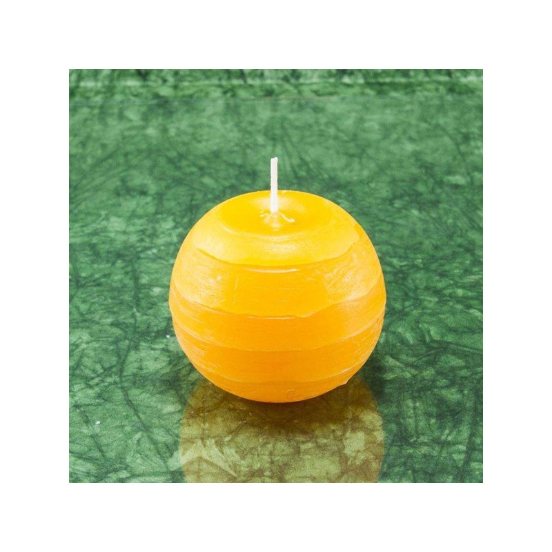 Citrom illatú gyertya * golyó - rusztikus 6 cm