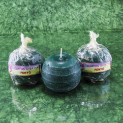 Fenyő illatú gyertya * golyó - rusztikus 6 cm