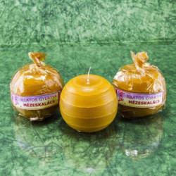 Mézeskalács illatú gyertya * golyó - rusztikus 6 cm