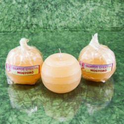 Mogyoró illatú gyertya * golyó - rusztikus 6 cm