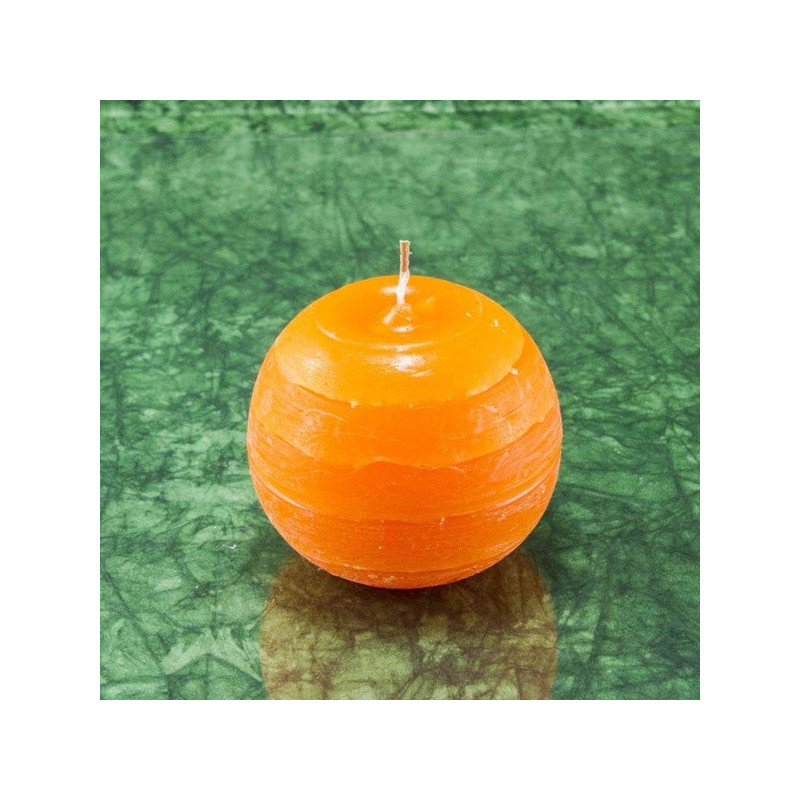 Narancs illatú gyertya * golyó - rusztikus 6 cm