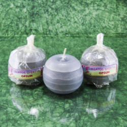 Ópium illatú gyertya * golyó - rusztikus 6 cm