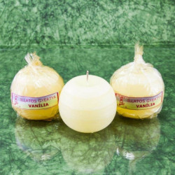 Vanília illatú gyertya * golyó - rusztikus 6 cm