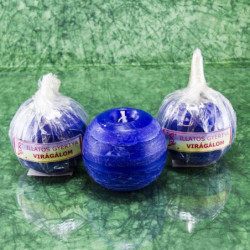 Virágálom illatú gyertya *  golyó - rusztikus 6 cm