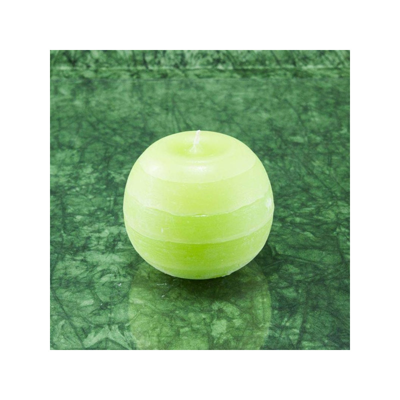 Zöldalma illatú gyertya * golyó - rusztikus 6 cm