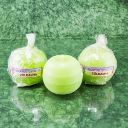 Zöldalma illatú gyertya * golyó - rusztikus 6 cm