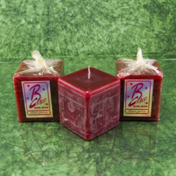 Bon-bon illatú gyertya * kocka - rusztikus 6 cm