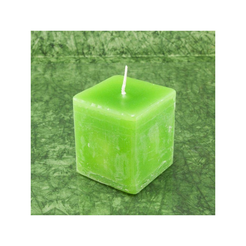 Lemon illatú gyertya * kocka - rusztikus 6 cm
