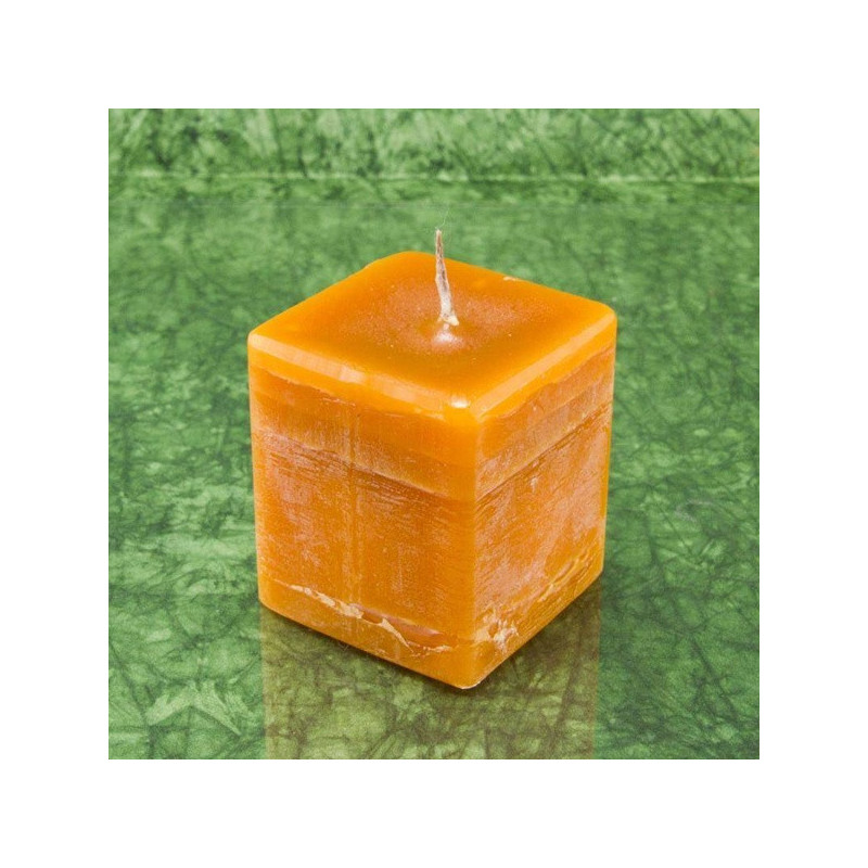 Narancs illatú gyertya * kocka - rusztikus 6 cm