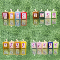 Narancs illatú gyertya * kocka - rusztikus 6 cm