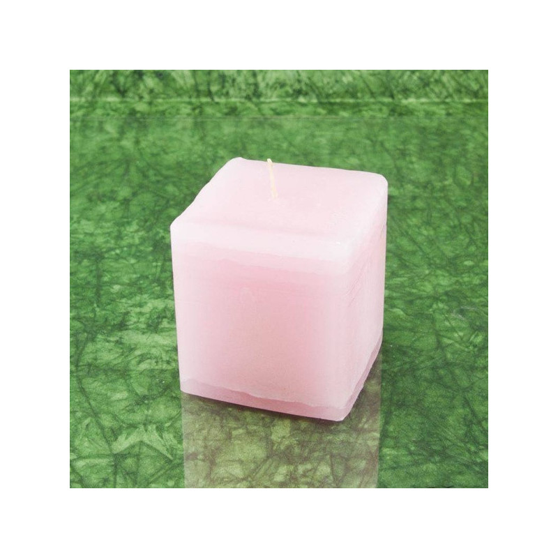 Rózsa illatú gyertya * kocka - rusztikus 6 cm