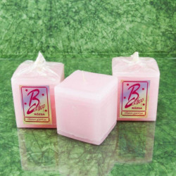 Rózsa illatú gyertya * kocka - rusztikus 6 cm