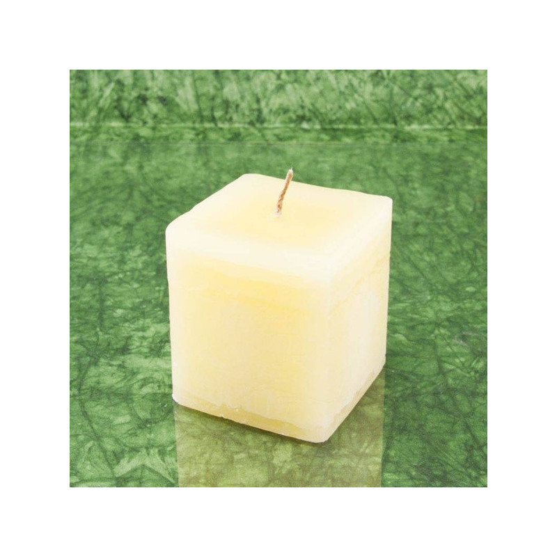 Vanília illatú gyertya * kocka - rusztikus 6 cm