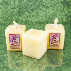 Vanília illatú gyertya * kocka - rusztikus 6 cm