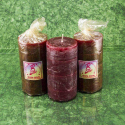 Bon-bon illatú gyertya * henger  - rusztikus 5x10 cm