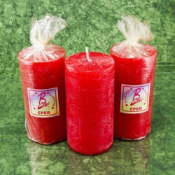 Eper illatú gyertya * henger - rusztikus 10 cm