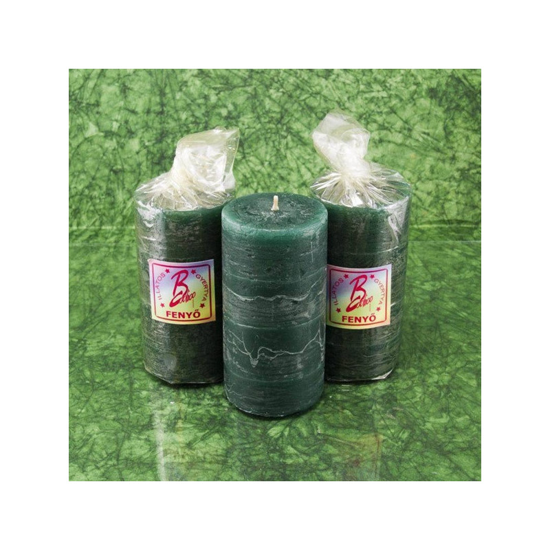 Fenyő illatú gyertya * henger - rusztikus 10 cm