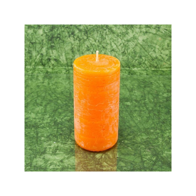 Narancs illatú gyertya * henger - rusztikus 10 cm
