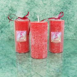 Rózsa illatú gyertya * henger - rusztikus 10 cm