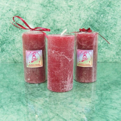 Alma-fahéj illatú gyertya * henger - rusztikus 5x10 cm