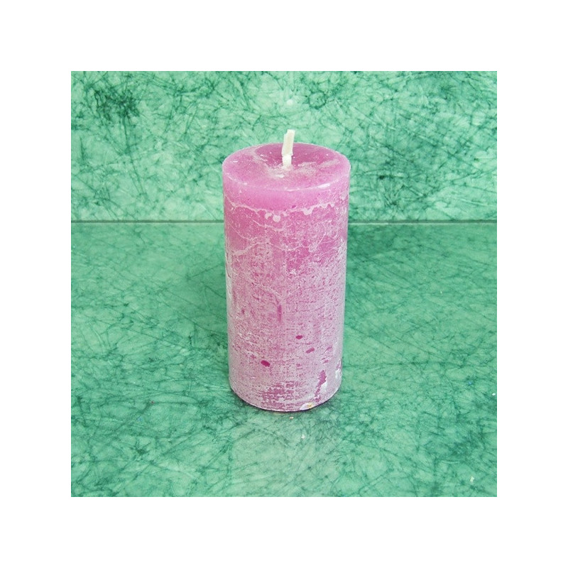 Frézia illatú gyertya * henger - rusztikus 5x10 cm