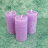 Levendula illatú gyertya * henger - rusztikus 5x10 cm
