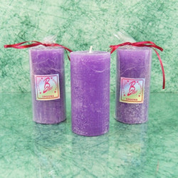 Orgona illatú gyertya * henger - rusztikus 5x10 cm