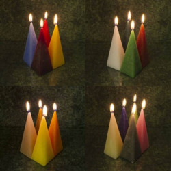 Ópium illatú gyertya * piramis - rusztikus 15 cm