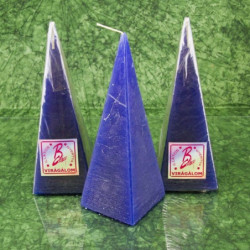 Virágálom illatú gyertya * piramis - rusztikus 15 cm