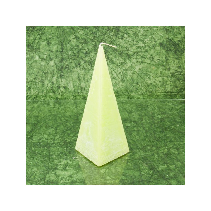 Zöldalma illatú gyertya * piramis - rusztikus 15 cm