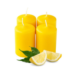 Citrom illatú adventi gyertya * henger - 4 db-os 4x6 cm