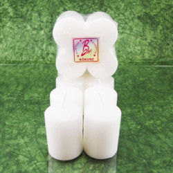 Kókusz illatú adventi gyertya * henger - 4 db-os 4x6 cm